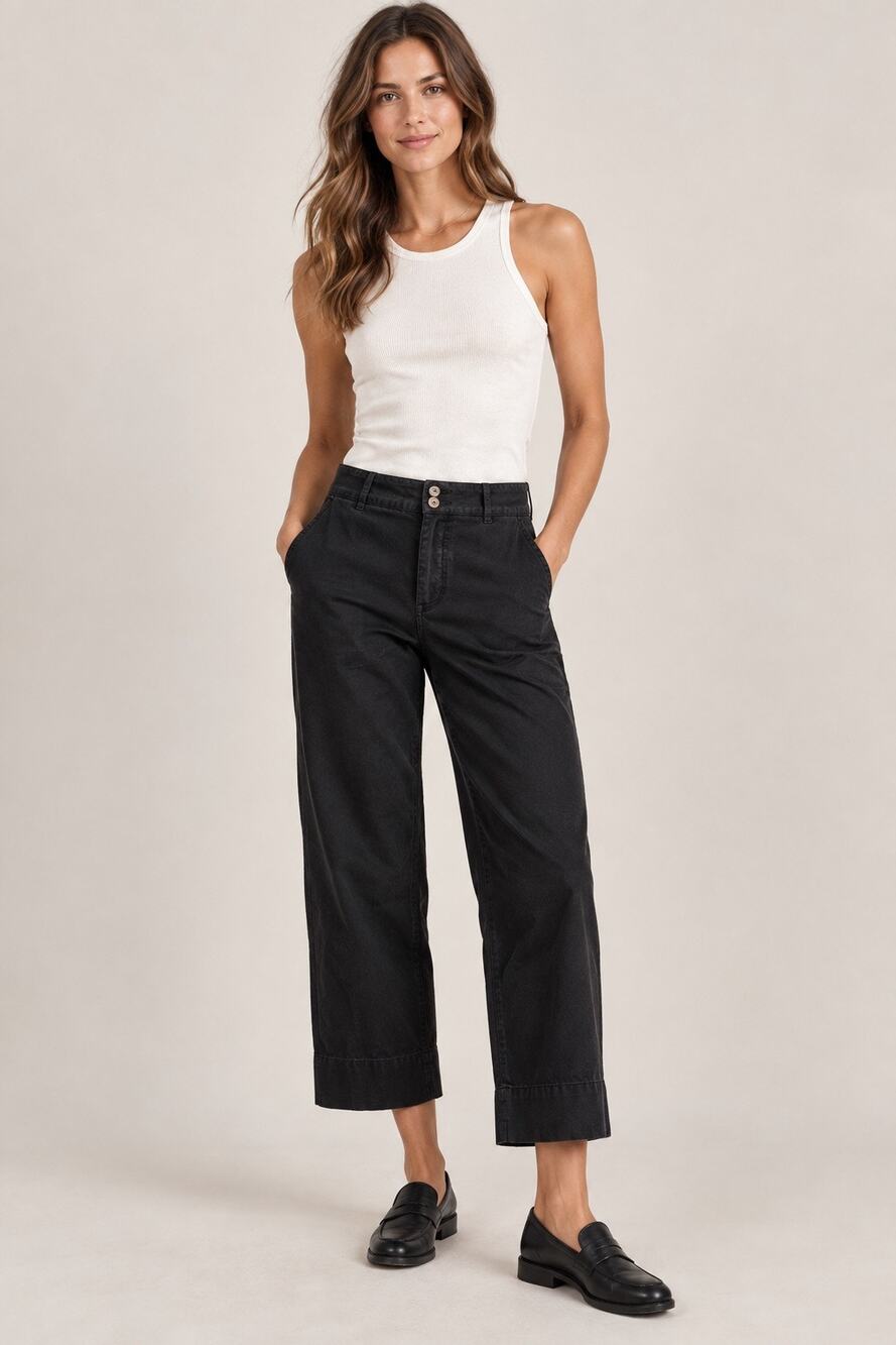 Maria Stanley Luna Cotton Pants Black – Size 2